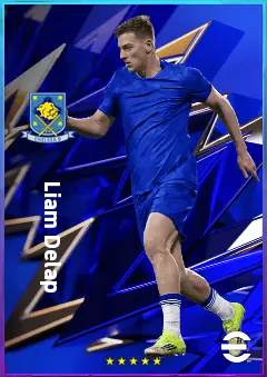 Liam Delap eFootball 2026 player card, 81 OVR CF