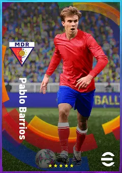 Pablo Barrios eFootball 2026 player card, 83 OVR CMF
