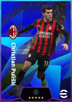 Christian Pulišić eFootball 2026 player card, 83 OVR CF