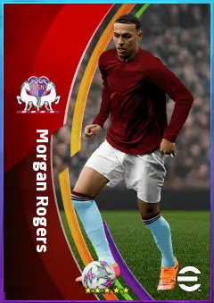Morgan Rogers eFootball 2026 player card, 83 OVR AMF