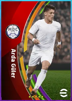 Arda Güler eFootball 2026 player card, 83 OVR AMF