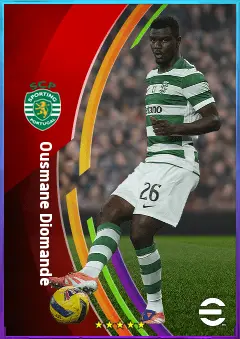 Ousmane Diomande eFootball 2026 player card, 82 OVR CB