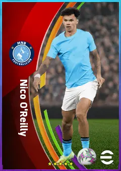 Nico O'Reilly eFootball 2026 player card, 81 OVR LB