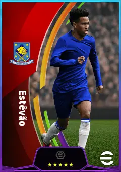 Estêvão eFootball 2026 player card, 82 OVR RMF