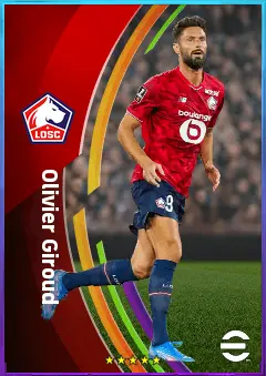 Olivier Giroud eFootball 2026 player card, 82 OVR CF
