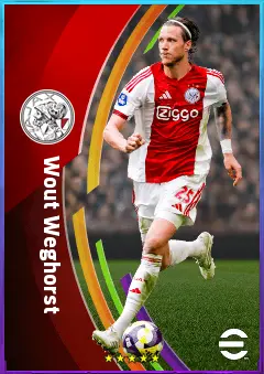 Wout Weghorst eFootball 2026 player card, 80 OVR CF