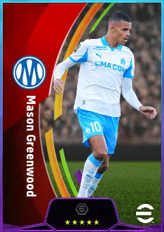 Mason Greenwood eFootball 2026 player card, 82 OVR RMF