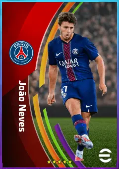 João Neves eFootball 2026 player card, 82 OVR CMF