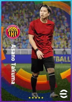 Asano Takuma eFootball 2026 player card, 80 OVR RWF