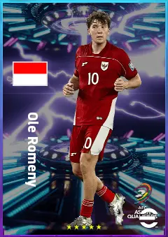 Ole Romeny eFootball 2026 player card, 80 OVR CF