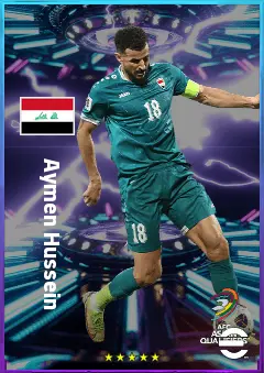 Aymen Hussein eFootball 2026 player card, 81 OVR CF