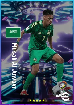 Musab Al Juwayr eFootball 2026 player card, 79 OVR CMF