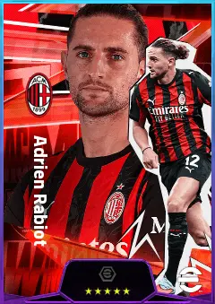 Adrien Rabiot eFootball 2026 player card, 82 OVR CMF