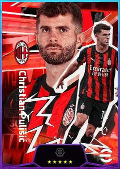 Christian Pulišić eFootball 2026 player card, 83 OVR AMF