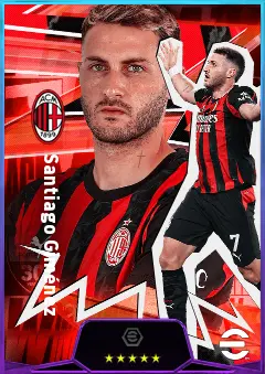 Santiago Giménez eFootball 2026 player card, 81 OVR CF