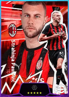 Strahinja Pavlović eFootball 2026 player card, 82 OVR CB