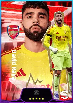 David Raya eFootball 2026 player card, 85 OVR GK
