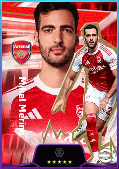 Mikel Merino eFootball 2026 player card, 83 OVR CMF