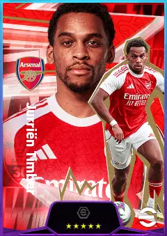 Jurriën Timber eFootball 2026 player card, 83 OVR RB