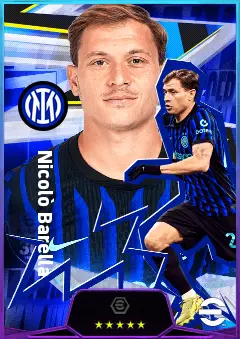Nicolò Barella eFootball 2026 player card, 84 OVR CMF
