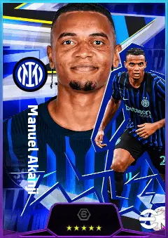 Manuel Akanji eFootball 2026 player card, 82 OVR CB