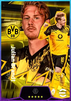 Julian Brandt eFootball 2026 player card, 82 OVR AMF