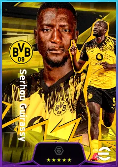 Serhou Guirassy eFootball 2026 player card, 83 OVR CF