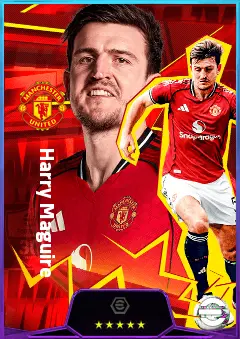 Harry Maguire eFootball 2026 player card, 82 OVR CB