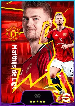 Matthijs de Ligt eFootball 2026 player card, 83 OVR CB