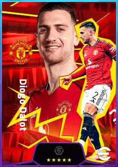 Diogo Dalot eFootball 2026 player card, 82 OVR LMF