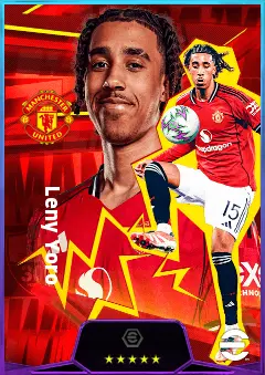 Leny Yoro eFootball 2026 player card, 82 OVR CB
