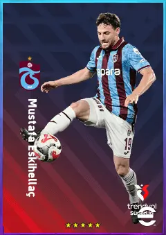 Mustafa Eskihellaç eFootball 2026 player card, 76 OVR RWF