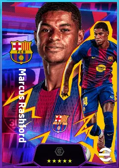 Marcus Rashford eFootball 2026 player card, 81 OVR LWF