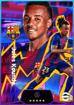 Jules Koundé eFootball 2026 player card, 84 OVR RB