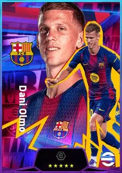 Dani Olmo eFootball 2026 player card, 83 OVR AMF