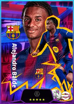 Alejandro Balde eFootball 2026 player card, 83 OVR LB