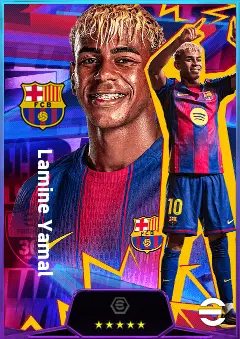 Lamine Yamal eFootball 2026 player card, 85 OVR RMF