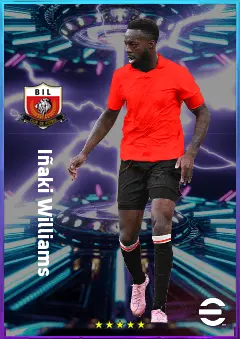 Iñaki Williams eFootball 2026 player card, 82 OVR RWF