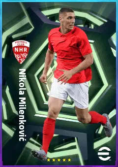 Nikola Milenković eFootball 2026 player card, 81 OVR CB