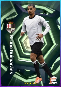Bruno Guimarães eFootball 2026 player card, 82 OVR DMF