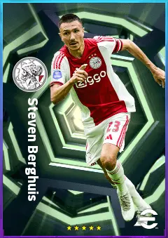 Steven Berghuis eFootball 2026 player card, 80 OVR RWF