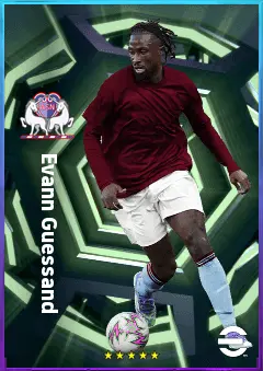 Evann Guessand eFootball 2026 player card, 81 OVR CF