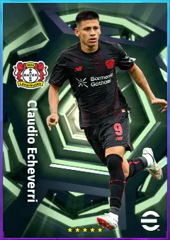 Claudio Echeverri eFootball 2026 player card, 80 OVR AMF