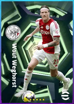 Wout Weghorst eFootball 2026 player card, 80 OVR CF