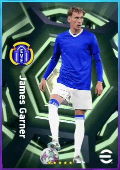 James Garner eFootball 2026 player card, 80 OVR DMF