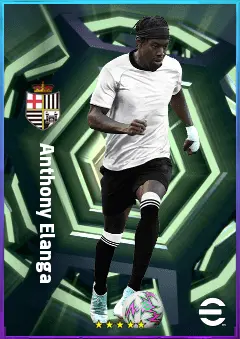 Anthony Elanga eFootball 2026 player card, 80 OVR RWF