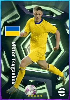 Viktor Tsygankov eFootball 2026 player card, 82 OVR RWF