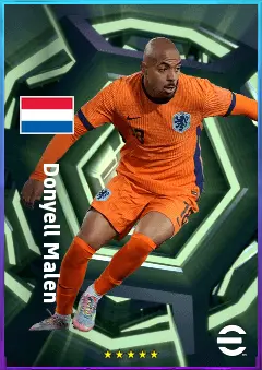 Donyell Malen eFootball 2026 player card, 80 OVR RWF