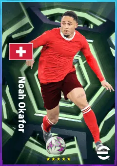 Noah Okafor eFootball 2026 player card, 81 OVR CF