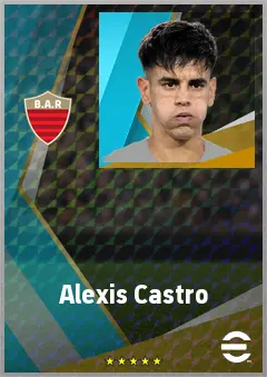 Alexis Castro eFootball 2026 player card, 72 OVR CMF